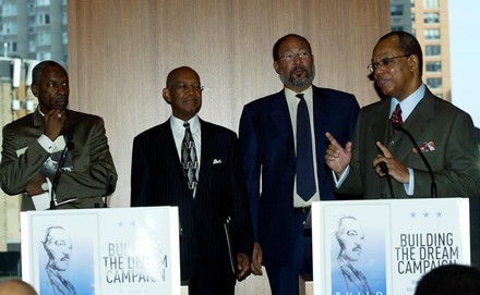 MLK JR. Memorial Monument press conference in New York - 15 Jan 2008