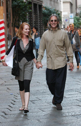 Marg Helgenberger shopping with husband, Milan, Italy - 20 Sep 2010