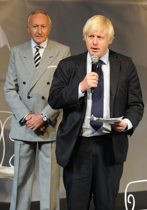 London Fashion Week Opened By The Mayor Of London Boris Johnson Wearing A Suit From China A Shirt From M&s And Shoes From Church's Pictured With Him Is Harold Tilman The Chairman Of The British Fashion Council Wearing A Suit By Jaeger . Picture ...