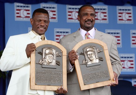 Rickey Henderson And His Hall Of Fame Plaque