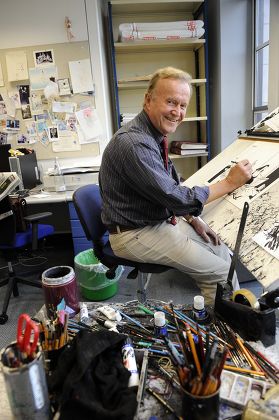 Cartoonist 'MAC', Stan McMurtry at work in his studio at The Daily Mail, London, Britain - Oct 2010