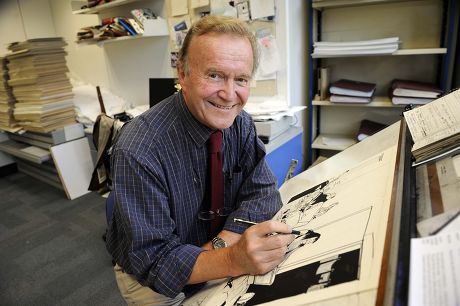 Cartoonist 'MAC', Stan McMurtry at work in his studio at The Daily Mail, London, Britain - Oct 2010