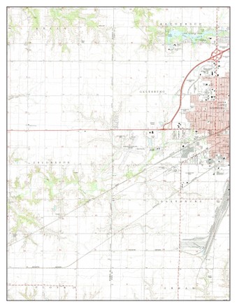 Usa Timeless Maps Galesburg West Illinois Editorial Stock Photo - Stock ...