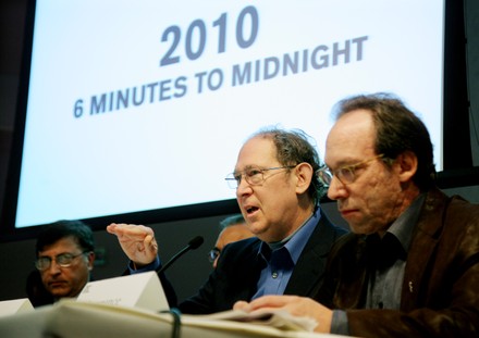 Doomsday Clock's time is moved back in New York City, United States - 14 Jan 2010