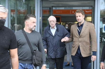 Michael Caine and his wife Shakira Caine arrive at Airport Karlovy Vary, Czech Republic - 19 Aug 2021