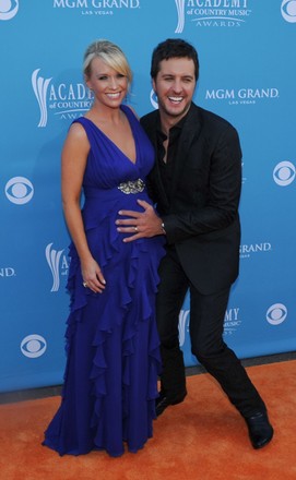 Luke Bryan His Wife Caroline Arrive Editorial Stock Photo - Stock Image
