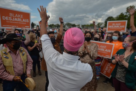 NDP Leader Jagmeet Singh Makes Campaign Stop In Edmonton, Canada - 18 Aug 2021