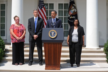 President Obama speaks on teachers jobs in Washington, District of Columbia, United States - 10 Aug 2010