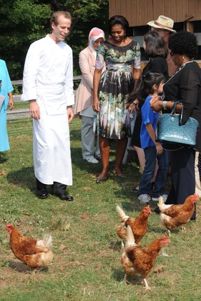 First Lady Michelle Obama hosts visiting First Ladies at New York farm, Pocantico Hills, United States - 24 Sep 2010