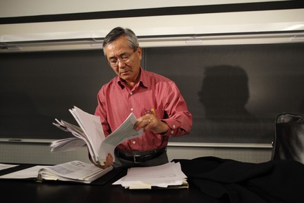 2010 Nobel winner Negishi prepares for class in West Lafayette, Indiana, United States - 06 Oct 2010