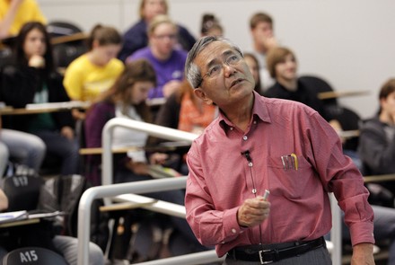 2010 Nobel winner Negishi teaches class in West Lafayette, Indiana, United States - 06 Oct 2010