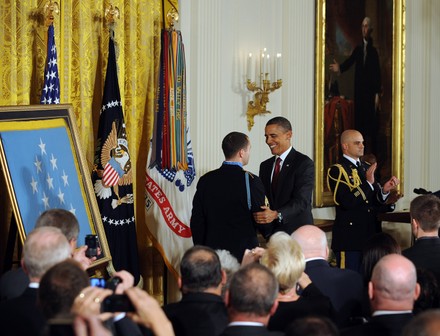 Obama awards Staff Sgt. Giunta Medal of Honor in Washington, District of Columbia, United States - 16 Nov 2010