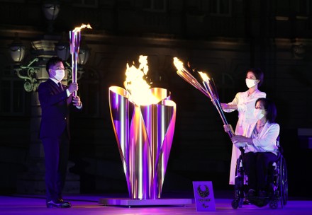 Flame gathering ceremony for the Tokyo 2020 Paralympic Games was held at the Akasaka guesthouse, Yokohama, Kanagawa, Japan - 20 Aug 2021