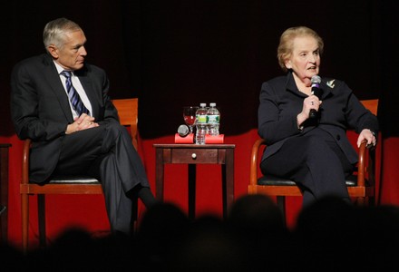 Madeleine Albright speaks at the Dayton Accords discussions held in New York, United States - 09 Feb 2011