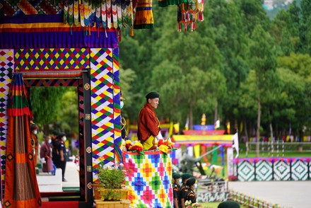 King Jigme Kaesar Namgyel Wangchuck, Queen Jetsun Pema, Prince Gyalsey Jigme Namgyel at the Attestation Parade - 20 Aug 2021