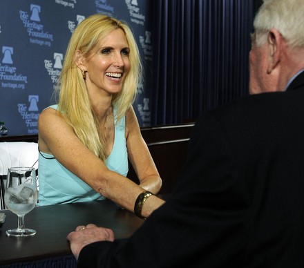 Ann Coulter discusses her book "Demonic: How the Liberal Mob is Damaging America" in Washington, District of Columbia, United States - 17 Jun 2011