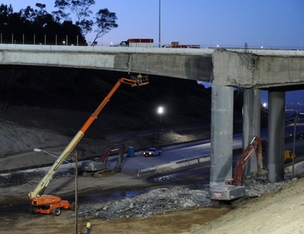 Construction Workers Using Heavy Machinary Continue Editorial Stock ...