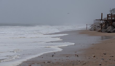 Waves Churned By Tropical Storm Henri Editorial Stock Photo - Stock ...