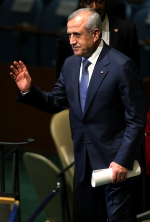 Lebon's President Michel Sleiman addresses the General Assembly at United Nations, New York, United States - 21 Sep 2011