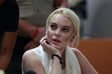 Actress Lindsay Lohan Listens Judge Revokes Editorial Stock Photo ...