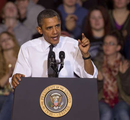 President Barack Obama Speaks Tivoli Events Editorial Stock Photo