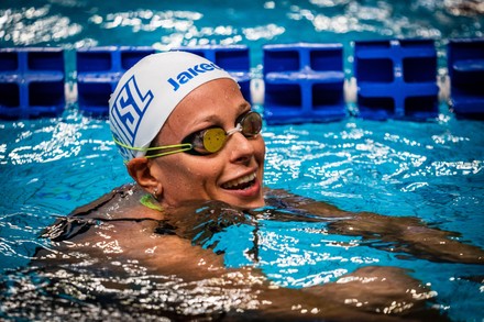 Italian Swimmer Federica Pellegrini Action During Editorial Stock Photo
