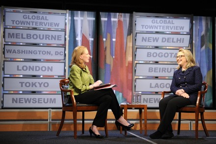 Secretary of State Clinton holds global town hall meeting in Washington, District of Columbia, United States - 29 Jan 2013