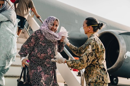 Afghanistan Evacuees arrive at NAS Sigonella, Sigonella, ITA - 22 Aug 2021