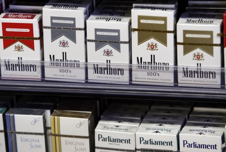 Cigarettes On Display Sale Behind Counter Editorial Stock Photo - Stock ...