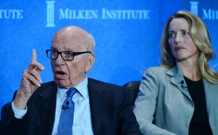 Rupert Murdoch and Laurene Powell Jobs join in  discussion on immigration strategy at the Milken Institute Global Conference in Beverly Hills, California, United States - 29 Apr 2013
