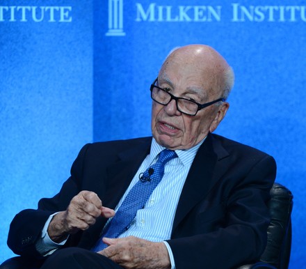 Rupert Murdoch joins in discussion on immigration strategy at the Milken Institute Global Conference in Beverly Hills, California, United States - 30 Apr 2013