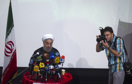 Iranian Presidential Candidate Hasan Rouhani delivers speech in Tehran, Iran - 30 May 2013
