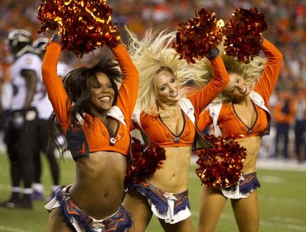 Denver Broncos Cheerleaders Perform Sports Authority Editorial