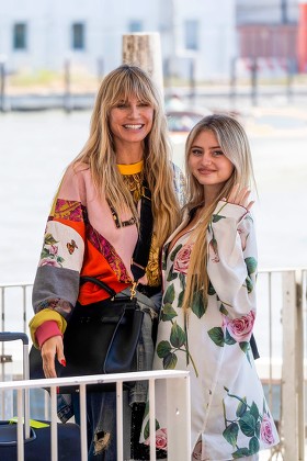 Heidi Klum and Leni Klum arrive in Venice, Italy - 27 Aug 2021