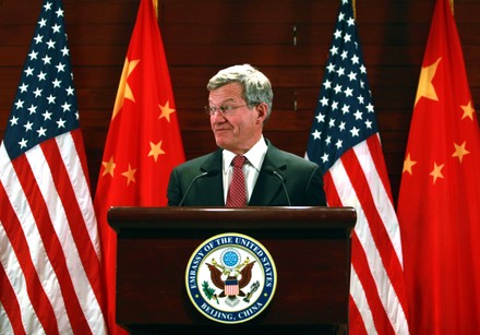 Baucas holds press conference in Beijing, China - 18 Mar 2014