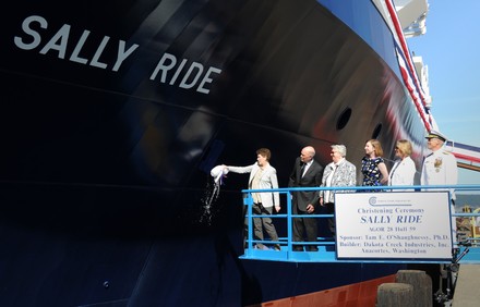 The Research Vessel Sally Ride is Christened in Washington, Anacortes, United States - 12 Aug 2014