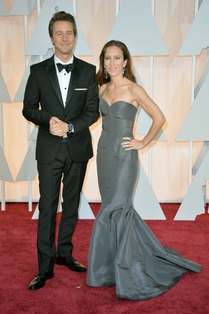 Edward Norton His Wife Shauna Robertson Editorial Stock Photo - Stock