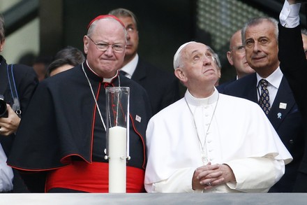 Pope Francis visits World Trade Center Site in New York, United States - 25 Sep 2015