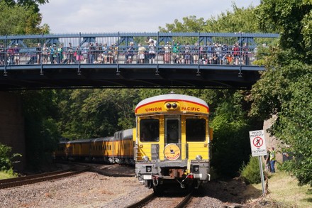 Union Pacific 4014 Big Boy Steam Locomotive Leaves St. Louis, Kirkwood, Missouri, United States - 30 Aug 2021