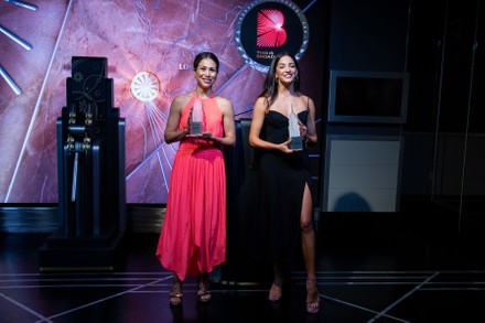 CHICAGO Stars Bianca Marroquin and Ana Villafane Light Up the Empire State Building, New York, USA - 30 Aug 2021