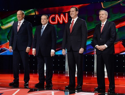 Republican presidential primary candidates fifth debate held in Las Vegas, Nevada, United States - 15 Dec 2015