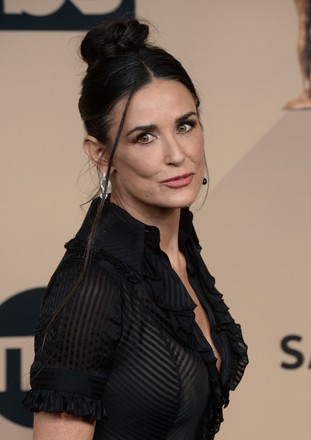 Actress Demi Moore Appears Backstage During Editorial Stock Photo