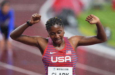 Breanna Clark Usa Winning 400m During Editorial Stock Photo - Stock ...