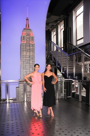 Chicago the Musical Co-Stars Visit The Empire State Building, New York, USA - 30 Aug 2021