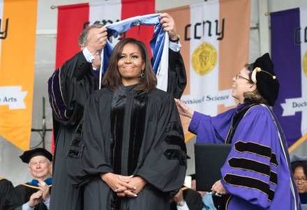 First Lady Michelle Obama Delivers Commencement Address At The City College of New York, United States - 03 Jun 2016
