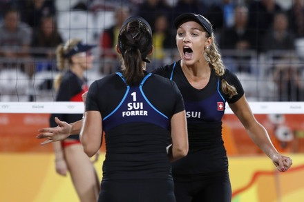Switzerlands Anouk Vergedepre R Celebrates Teammate Editorial Stock