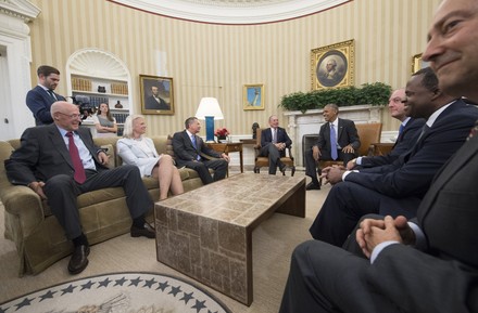 President Obama meets with buisness and government leaders on the Trans-Pacific Partnership in Washington, D.C, District of Columbia, United States - 16 Sep 2016
