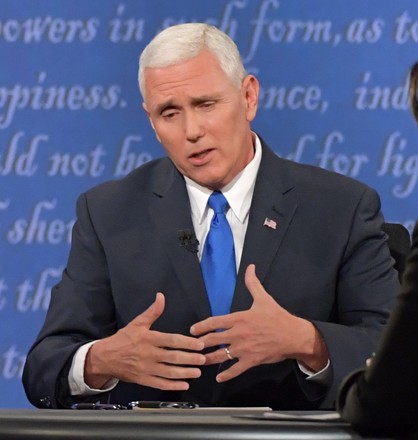 Mike Pence at the Vice Presidential Debate at Longwood Univserity, United States, Virginia - 04 Oct 2016