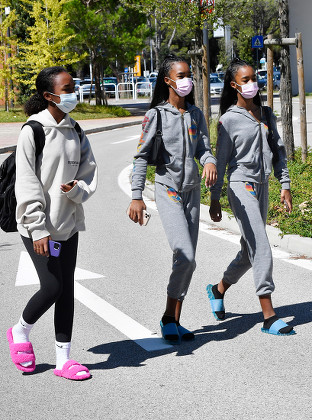 Exclusive - Daughters of Sean Combs (Puff Daddy) leave the Venice airport, Italy - 01 Sep 2021