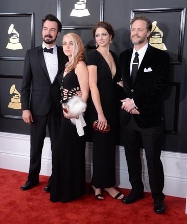 Joel Savoy, Kelli Jones-Savoy, Claire Caffery, and Joshua Caffery arrive for the 59th annual Grammy Awards in Los Angeles, California, United States - 12 Feb 2017
